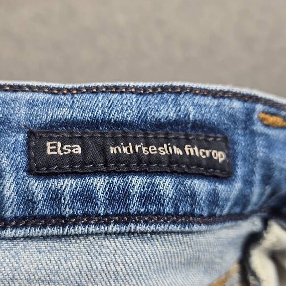 Citizens of Humanity Jeans Elsa Mid Rise Slim Fit Crop 32 - Picture 10 of 11